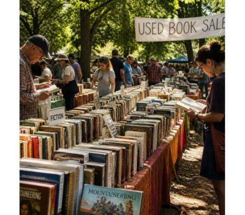 Poster: Vente annuelle de livres d'occasion