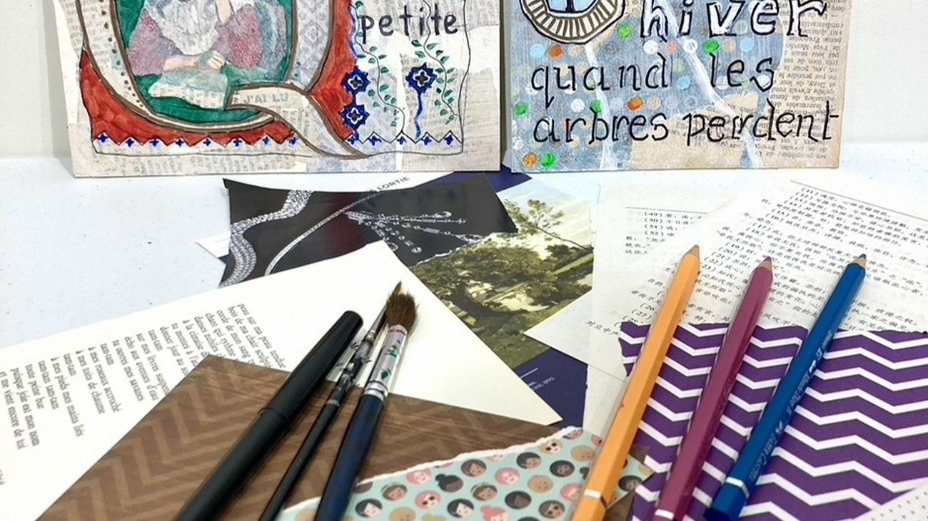 Carnet V01 : atelier de dessin et de collage inspirés d'enluminure du Moyen-Âge