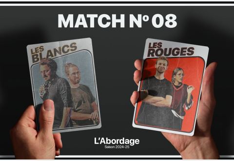 Poster: Match #7 de L'Abordage : Blancs et Rouges, Le Boq / Boquébière - Microbrasserie, Sunday, October 27