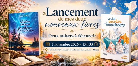 Poster: Lancement de mes deux nouveaux livres