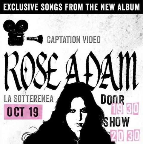 Poster: Rose Adam, La Sotterenea, Monday, October 19