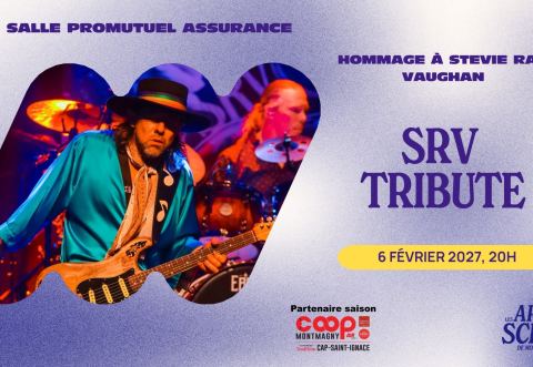 Poster: SRV Tribute - Hommage à Stevie Ray Vaughan, Salle Promutuel Assurance, Saturday, February 6