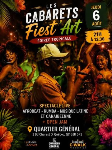Poster: Les Cabarets Fiest'Art – Soirée tropicale