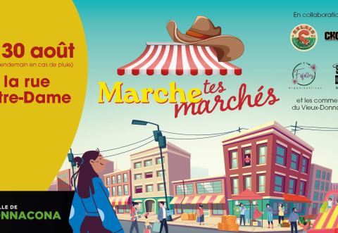 Poster: Marche tes marchés, Bar le Saint Donna, Saturday, August 30