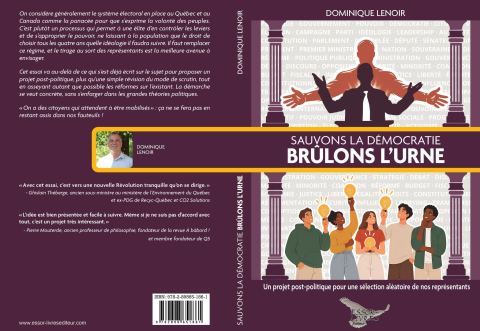 Poster: Lancement montréalais de Sauvons la démocratie - Brûlons l'urne, Librairie Le port de tête, Tuesday, November 3