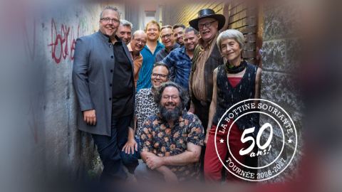 Poster: La Bottine Souriante – 50e anniversaire, Cabaret Du Casino Montréal, Tuesday, December 22