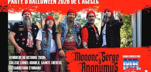 Poster: Party d’Halloween avec Mononc’ Serge & Anonymus + MR.82