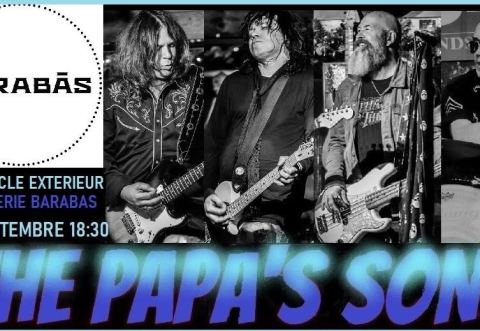 Poster: THE PAPA'S SONS-BRASSERIE BARABAS( Sainte-Barbe), Brasserie Barabas 367 route 132, Saturday, September 24