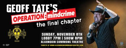 Affiche : Geoff Tate’s Operation: Mindcrime – The Final Chapter, The Observatory, dimanche 8 novembre