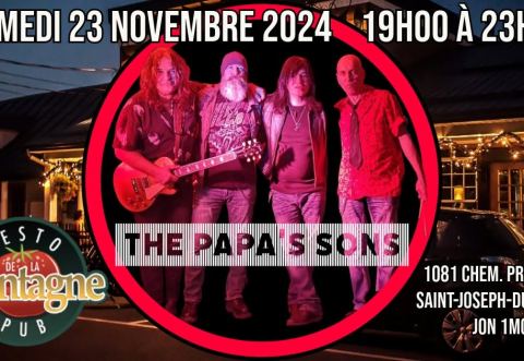 Poster: THE PAPA'S SONS au Resto-Pub de la Montagne le 23 novembre 2024