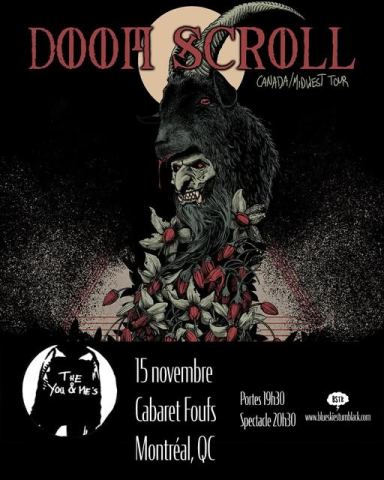 Affiche : DOOM SCROLL - Montréal, Foufounes Électriques, dimanche 15 novembre