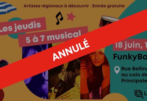 Poster: Les jeudis 5 à 7 musical 2026 : FunkyBabes, Rue Bellingham, au coin de la rue Principale, Thursday, June 18