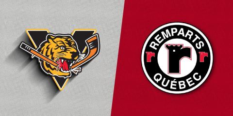 Poster: Les Tigres de Victoriaville c. Les Remparts de Québec
