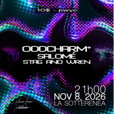 Poster: ODDCHARM & Friends, La Sotterenea, Sunday, November 8