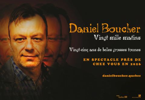 Poster: Daniel Boucher - Vingt mille matins - Roberval, Salle Lionel-Villeneuve, Thursday, October 1