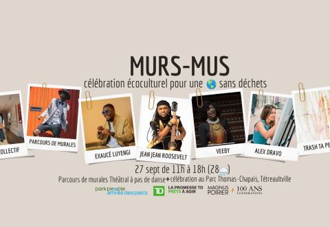 Poster: MURS-MUS, l'art de faire parler les murs par l'art Vivant - « LES DÉCHETS»