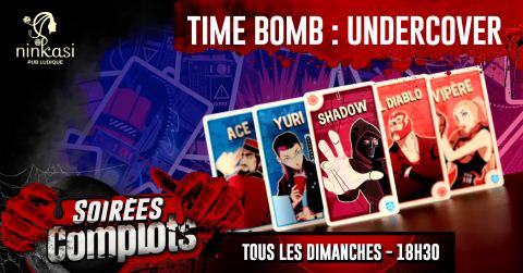 Poster: Les Dimanche Complots: Time Bomb Undercover, Ninkasi Bar & Bistro, Sunday, December 13
