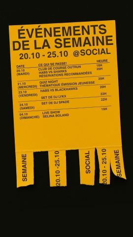 Poster: Club de course Outrun, Café Camas - Club Social, Tuesday, October 20