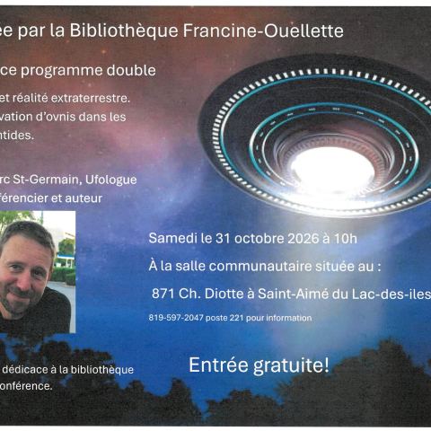 Poster: Conférence UFO Marc St-Germain