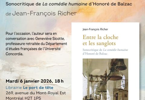 Poster: Lancement du livre Entre la cloche et les sanglots à la librairie Le Port de tête, Librairie Le port de tête, Tuesday, January 6