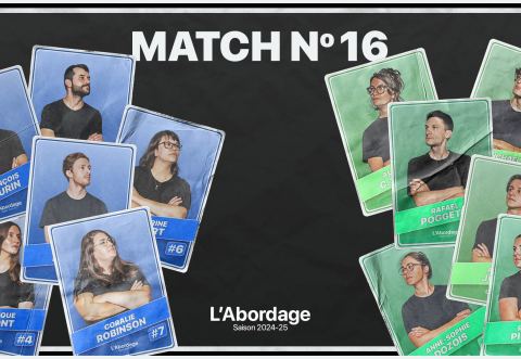 Poster: Match #16 de L'Abordage : Bleus et Verts, Le Boq / Boquébière - Microbrasserie, Sunday, January 19