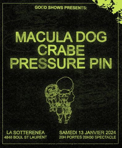 Poster: Macula Dog - Crabe - Pressure Pin