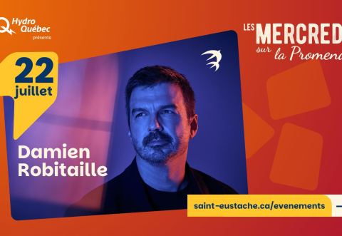 Poster: Les Mercredis sur la promenade : Damien Robitaille, Promenade Paul-Sauvé, Wednesday, July 22