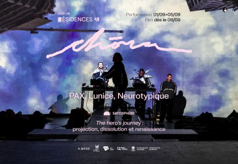 Poster: CHŌRA - Performance & Film, Société des arts technologiques [SAT], Saturday, September 19