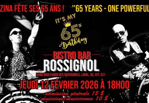 Poster: DAN VÉZINA FÊTE SES 65 ANS au Bistro Le Rossignol