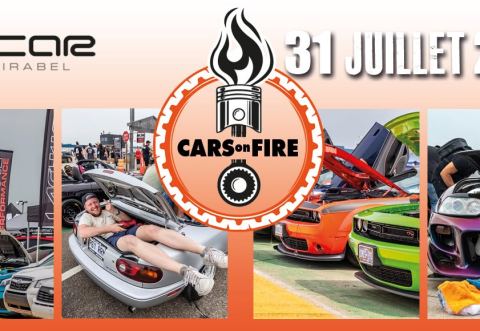 Poster: Cars On Fire 2022, ICAR Mirabel (Route 66), Sunday, July 31