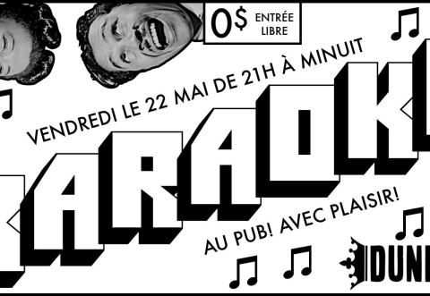 Poster: KARAOKÉ AU PUB! AVEC AMOUR!