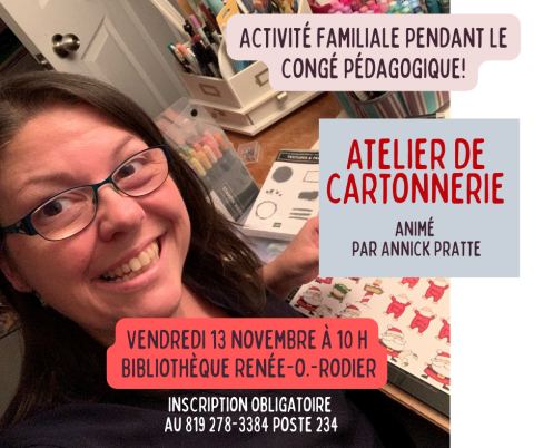 Poster: Atelier de cartonnerie avec Annick Pratte