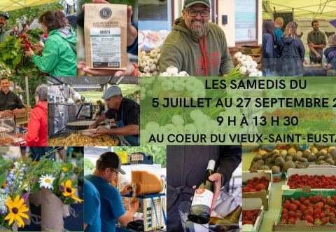 Poster: Marché public du Vieux-Saint-Eustache, Sur la rue Saint-Eustache, entre les rues Saint-Nicolas et de la Banque, Saturday, August 2