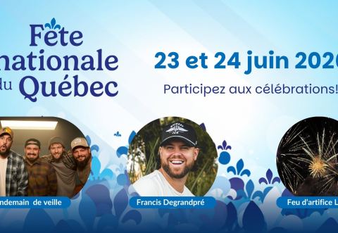 Poster: Fête nationale du Québec à Saint-Eustache, Maison de la culture et du patrimoine (Espace muséal du manoir Globensky), Tuesday, June 23