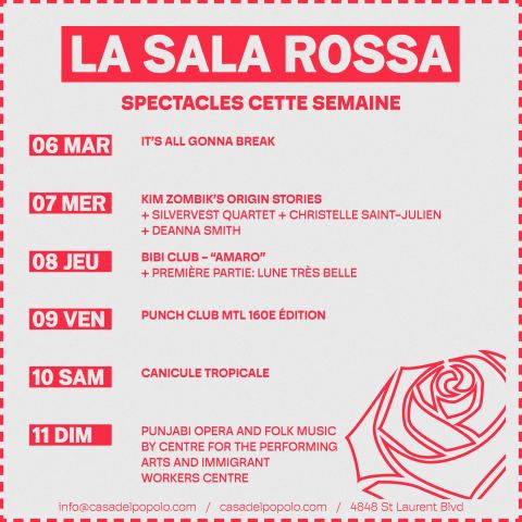 Programme poster: Spectacles du 6 au 11 octobre 2026