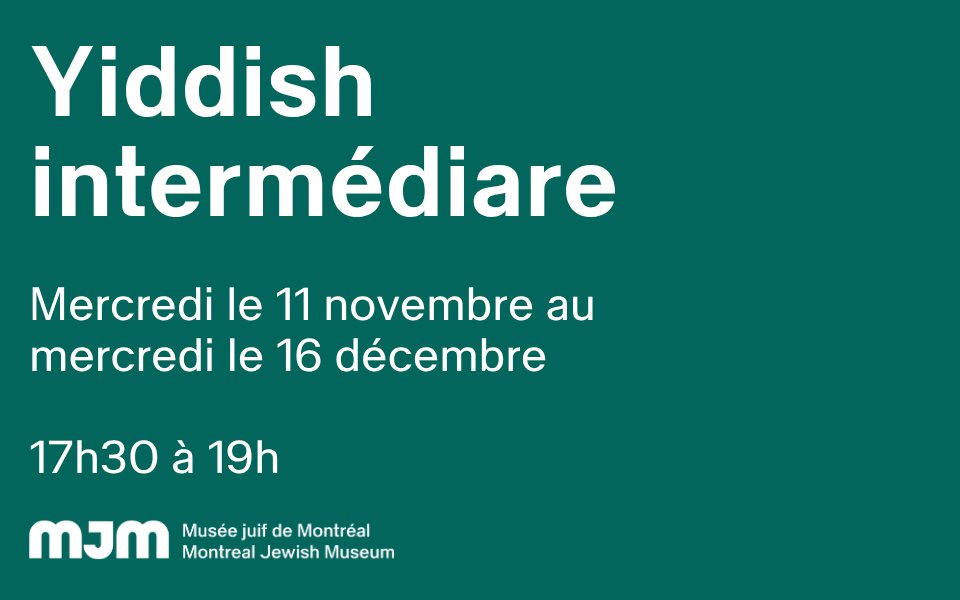 Yiddish intermédiaire (6 semaines)