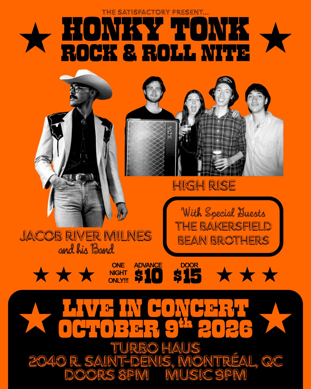 Jacob River Milnes + High Rise + The Bakersfield Bean Brothers
