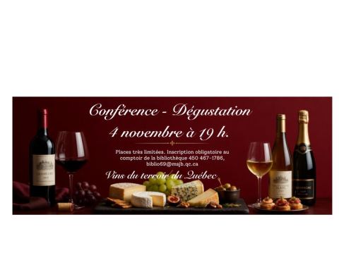 Poster: Conférence - Dégustation des vins du terroir du Québec