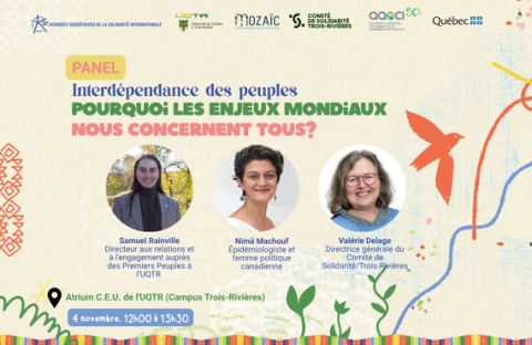 Poster: PANEL | Interdépendance des peuples : pourquoi les enjeux mondiaux nous concernent tous?