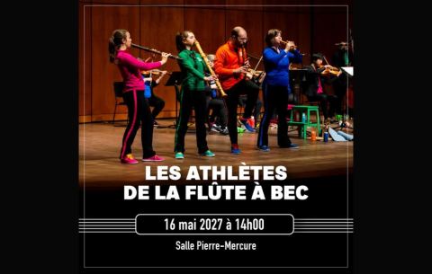 Poster: Les athlètes de la flûte à bec | Orchestre classique de Montréal