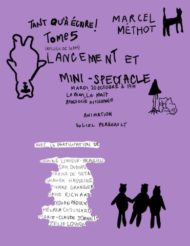 Poster: Lancement de livre Marcel Méthot