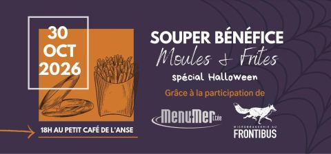 Affiche : Souper Bénéfice | Moules & Frites 2026, Centre culturel Le Griffon, vendredi 30 octobre