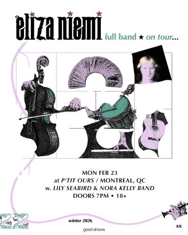 Poster: Eliza Niemi + Lily Seabird + Nora Kelly Band