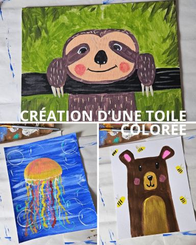 Poster: Toile colorée en peinture (7 à 12 ans), Maison de la culture Janine-Sutto (Frontenac), Sunday, November 8