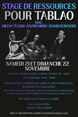 Poster: Stage de ressources pour tablao