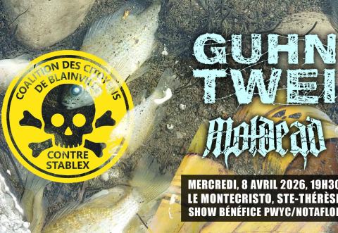 Poster: SHOW BÉNÉFICE! GUHN TWEI + MOLDEAD @ LE MONTECRISTO, Le Montecristo, Wednesday, April 8