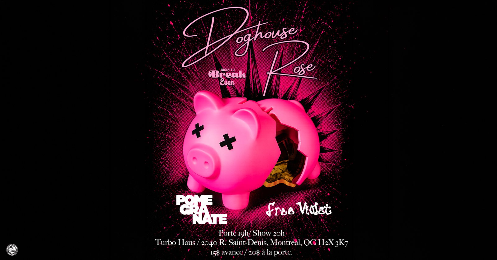 Doghouse Rose + Pomegranate + Free Violet