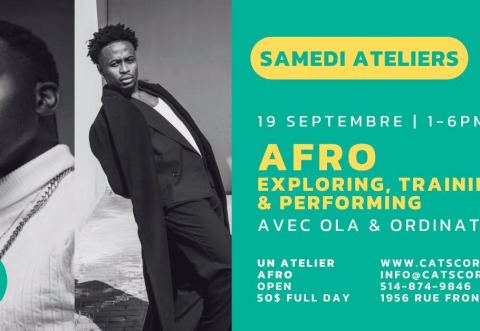 Poster: Atelier AFRO - exploring, training and performing, Cat’s Corner, Saturday, September 19