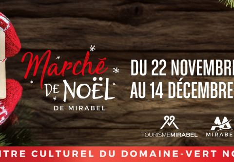 Poster: Marché de Noël de Mirabel, Bibliothèque de Mirabel – secteur Domaine-Vert Nord, Saturday, December 13