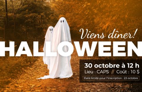 Poster: Participez au dîner d’Halloween 2026 !